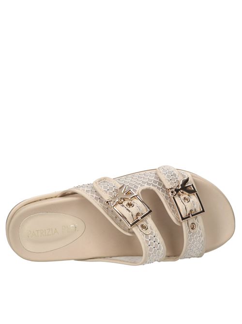 Mules in ecopelle, rete in tessuto e strass PATRIZIA PEPE | PPJ339 RETE STRASBEIGE